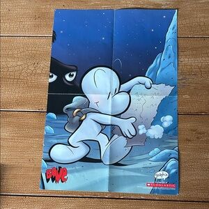 Scholastic Graphix "Bone" graphic novel poster with Blue and Gray